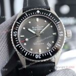 Swiss Replica Blancpain Fifty Fathoms Bathyscaphe 9015 Watch Black Ceramic Ladies 38mm